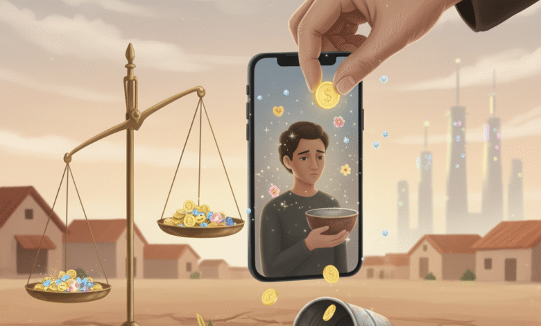 التسول الإلكتروني عبر لايفات "تيك توك": بين الابتزاز العاطفي وأزمة القيم
