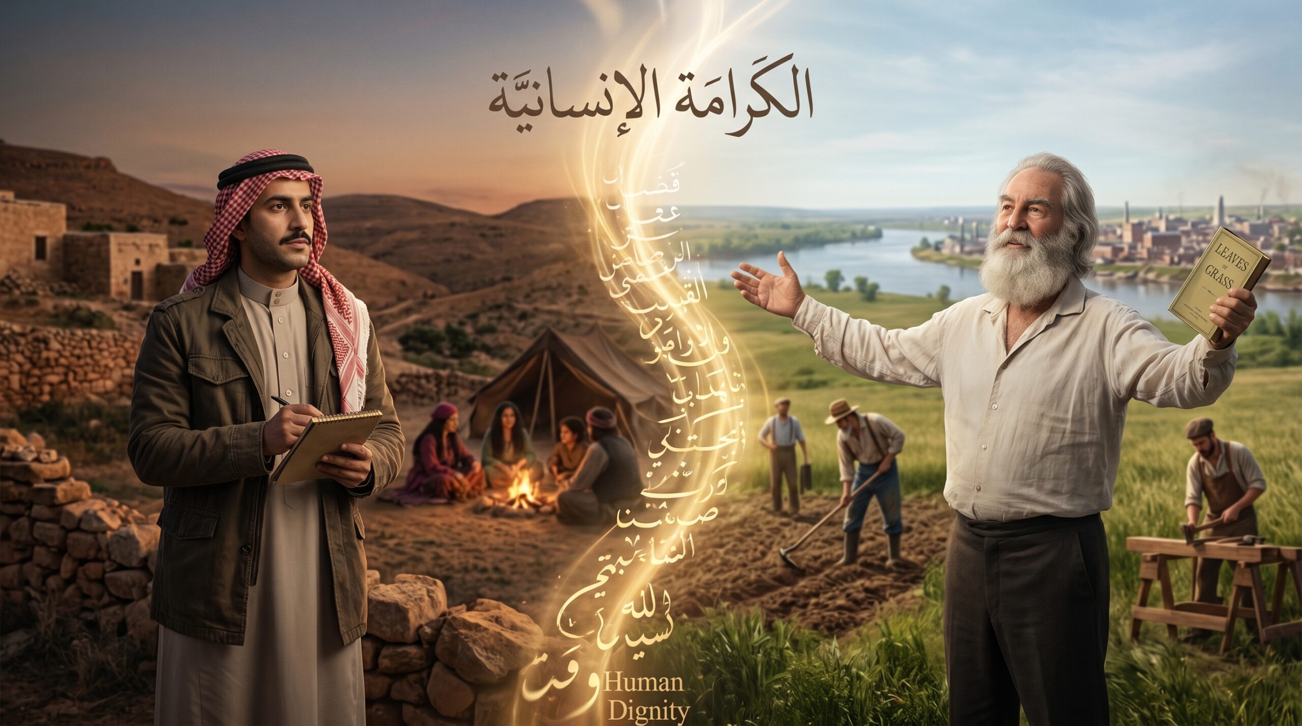 الكرامة الإنسانية بين مصطفى وهبي التل و والت ويتمان