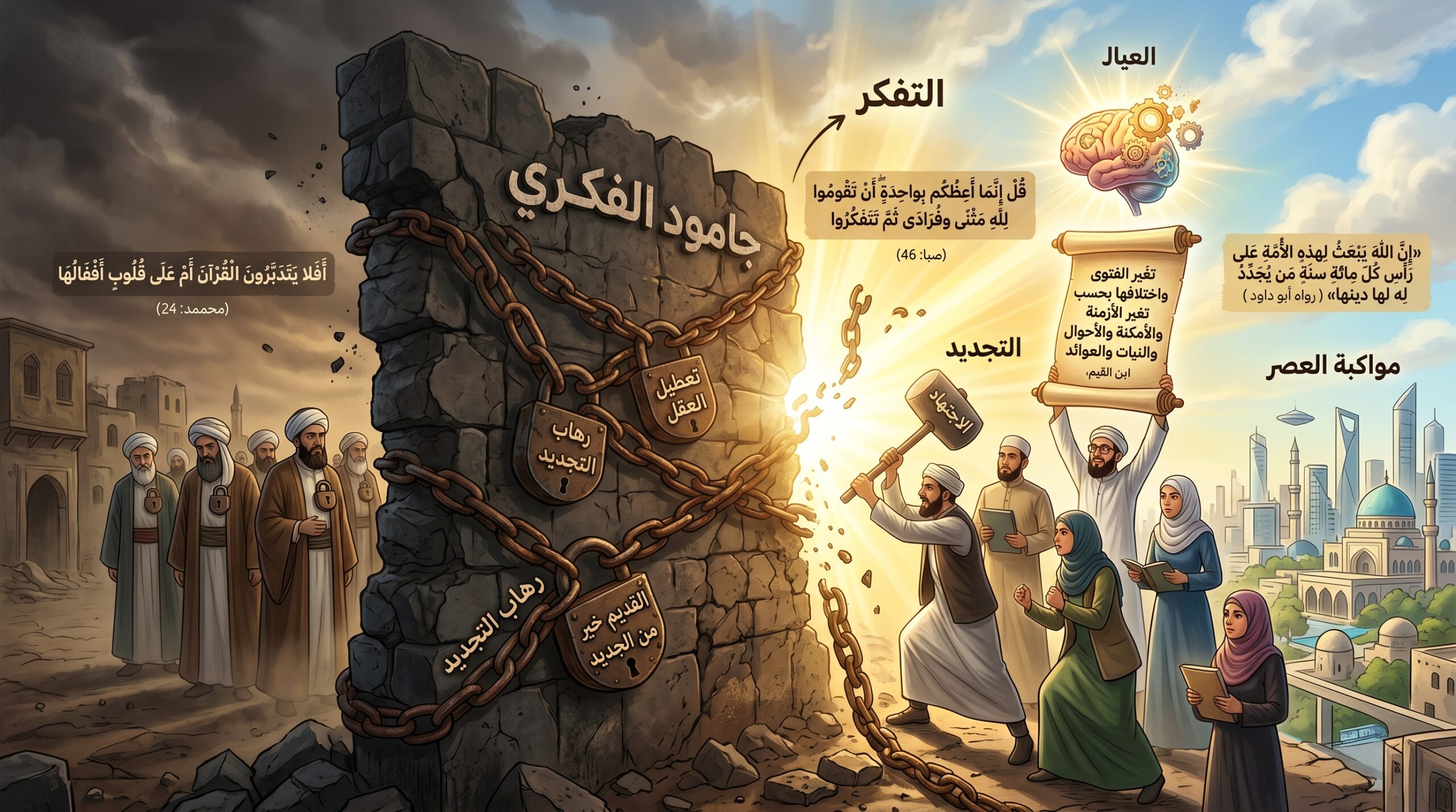  الجـمـــود الفكـــري: تعطيل العقل ورهاب التجديد