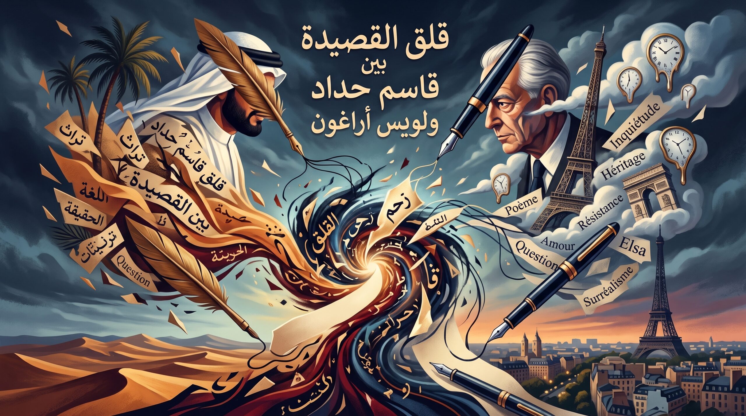 قلق القصيدة بين قاسم حداد ولويس أراغون 