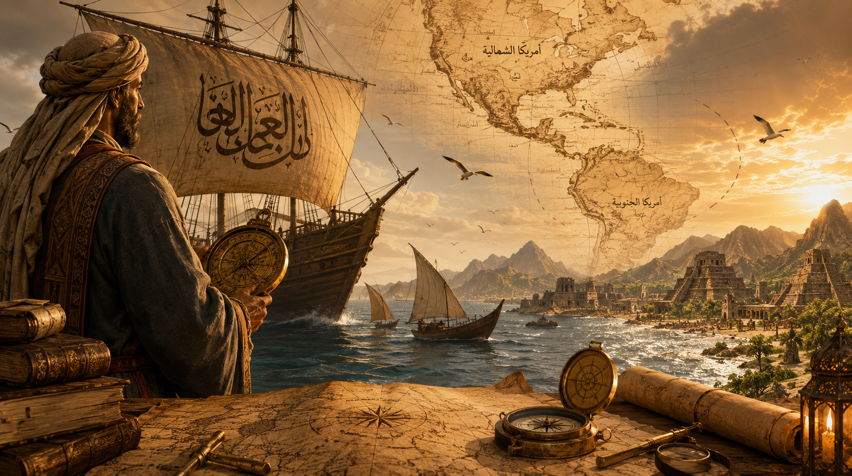 دور الملاحين العرب اكتشاف العالم الجديد