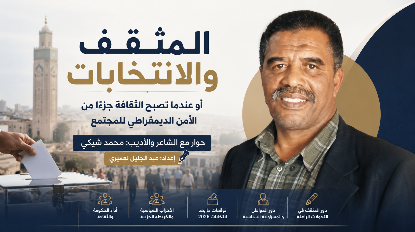 المثقف والانتخابات حوار مع الشاعر: محمد شيكي